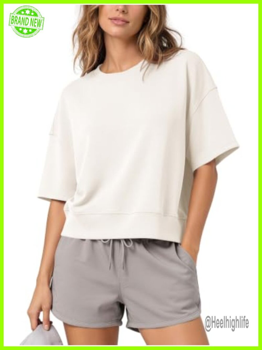 Modal Soft Oversized Crew Neck Short Sleeve Tee Relaxed Fit Pullover Top